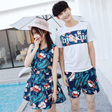 Bonne Nuit - Couple Matching Sleeveless Flower Print Sundress