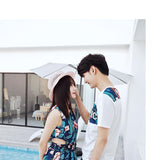 Bonne Nuit - Couple Matching Sleeveless Flower Print Sundress